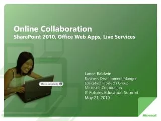Online Collaboration SharePoint 2010, Office Web Apps, Live Services