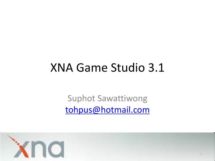 xna game studio 3 1