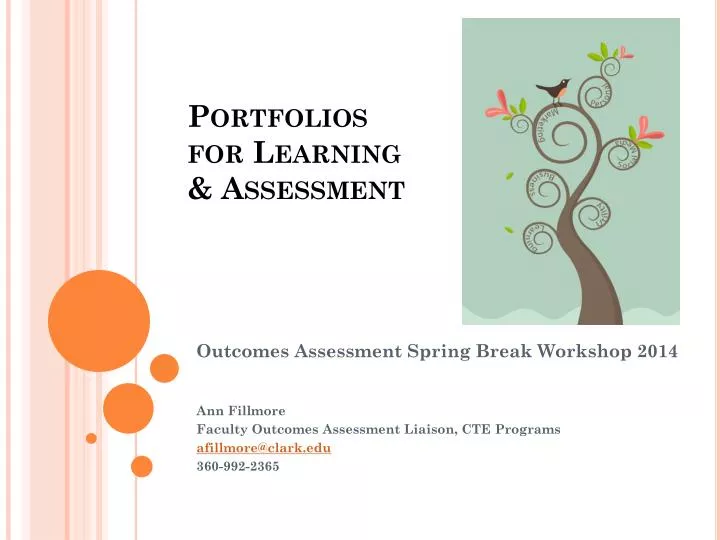 portfolios for learning assessment