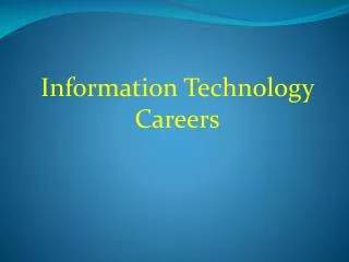 Information Technology Careers