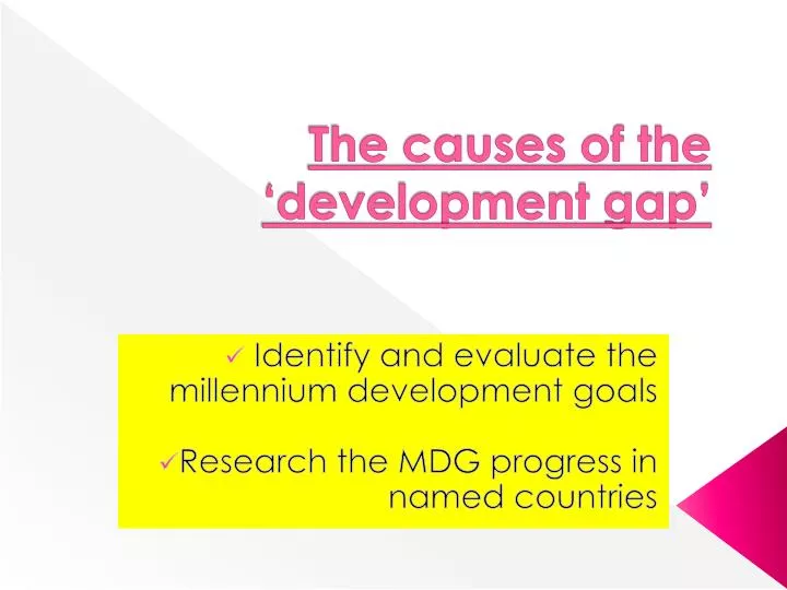 the causes of the development gap