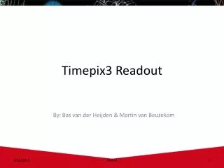 Timepix3 Readout