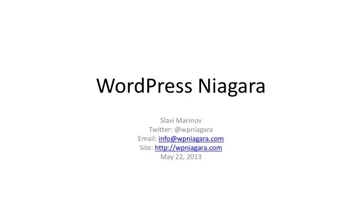 wordpress niagara