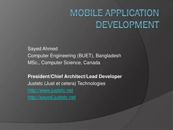 mobile application development