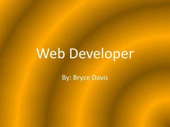 web developer