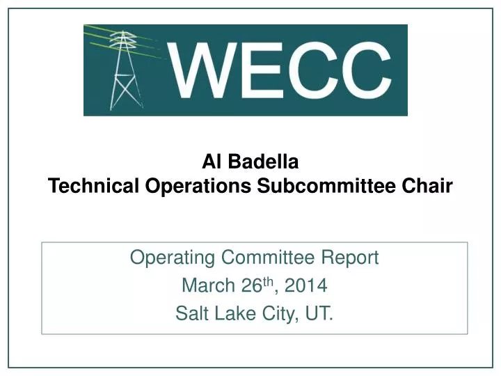 al badella technical operations subcommittee chair