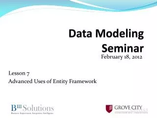 Data Modeling Seminar