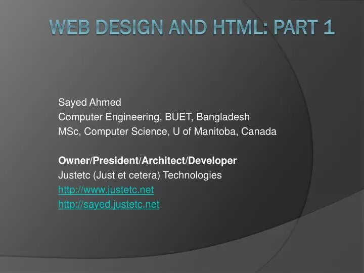 web design and html part 1