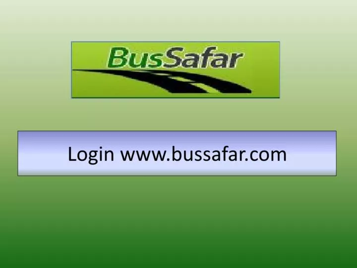 login www bussafar com