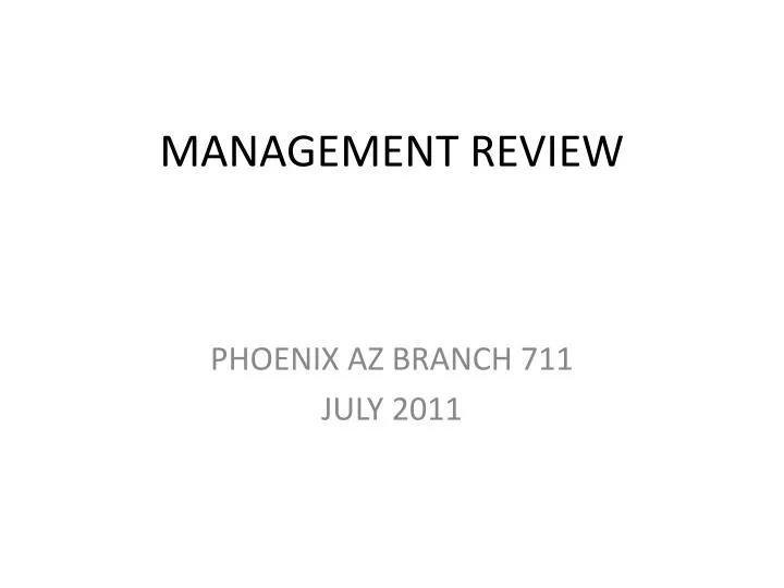 management review