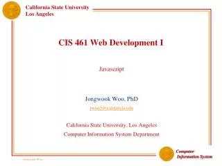 CIS 461 Web Development I