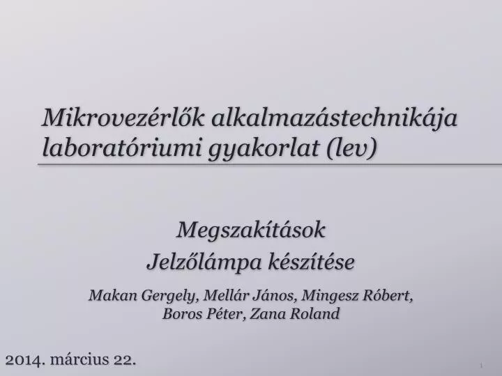 mikrovez rl k alkalmaz stechnik ja laborat riumi gyakorlat lev