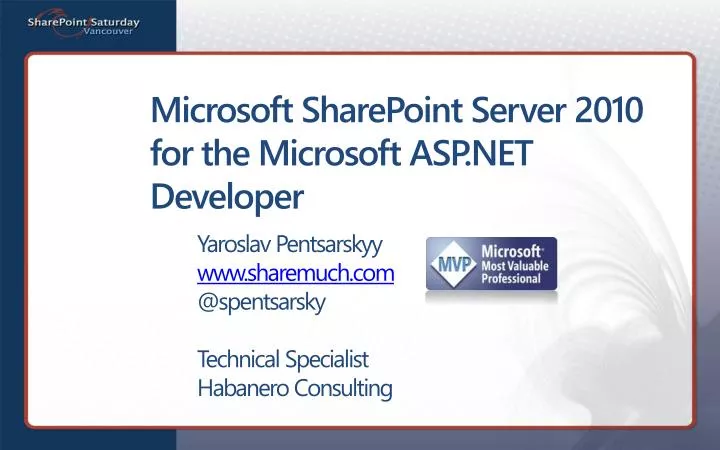 microsoft sharepoint server 2010 for the microsoft asp net developer