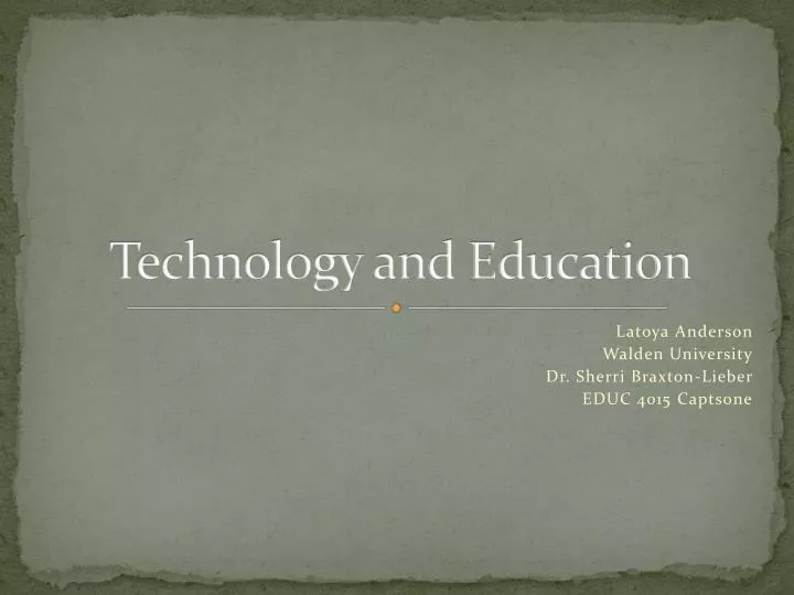 technology and education