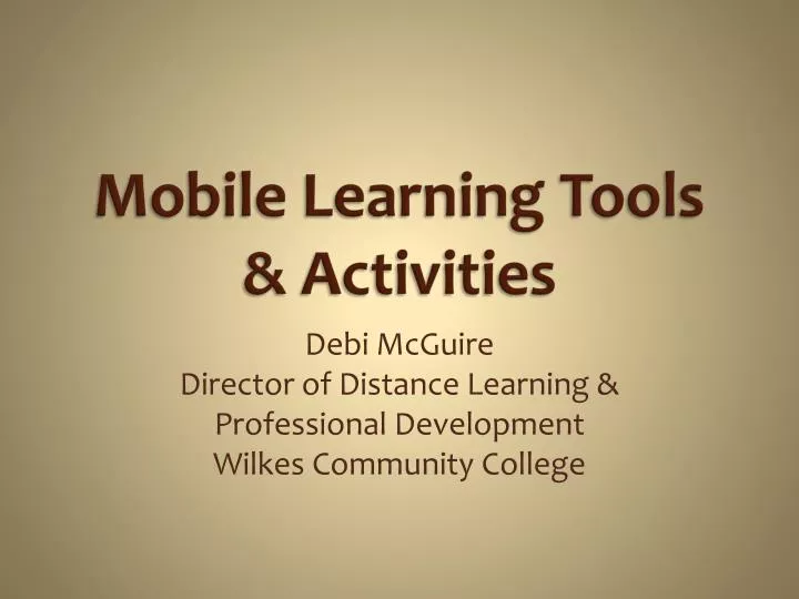 mobile learning tools activities