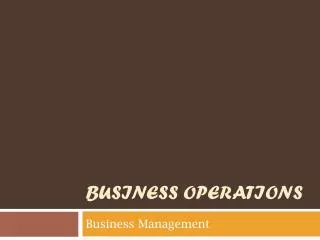 business operations