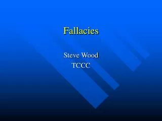 fallacies