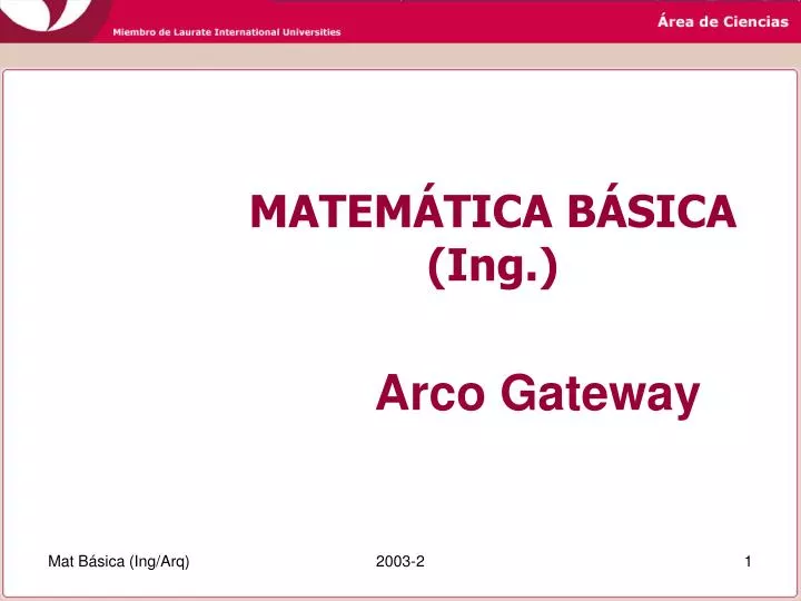 PPT - MATEMÁTICA BÁSICA (Ing.) PowerPoint Presentation, Free Download ...