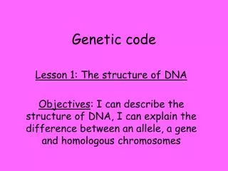 Genetic code