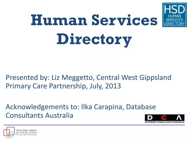 human services directory