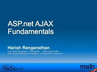 ASP AJAX Fundamentals