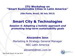 Smart City &amp; Technologies
