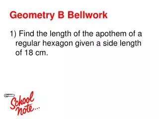 Geometry B Bellwork