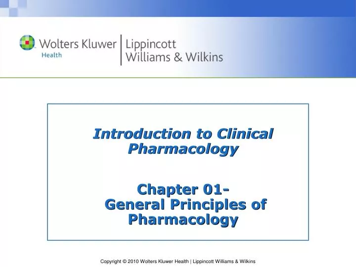 introduction to clinical pharmacology chapter 01 general principles of pharmacology