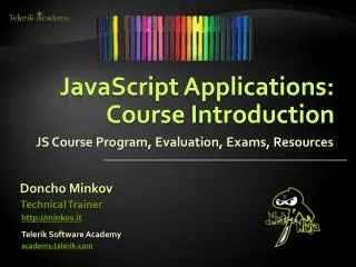 JavaScript Applications: Course Introduction