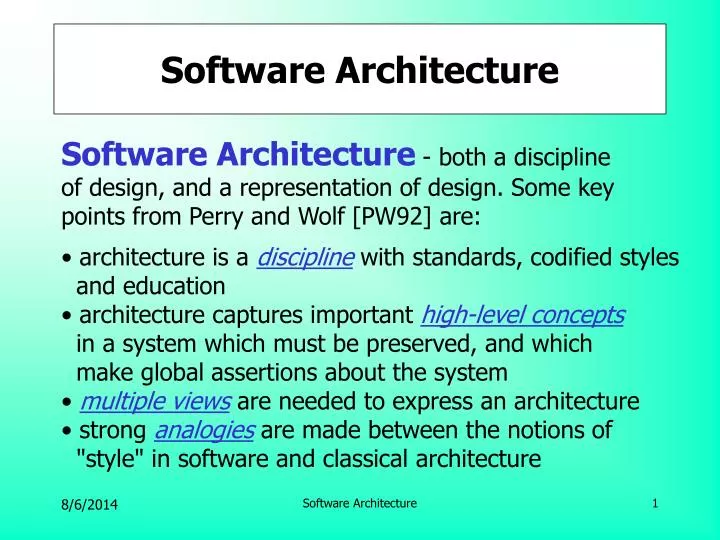 software architecture