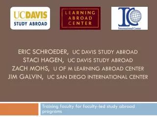 Training faculty for faculty-led study abroad programs