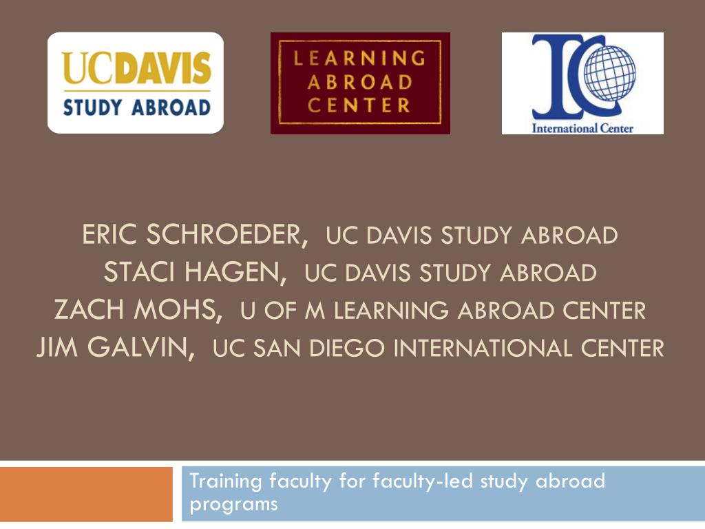 PPT - Training faculty for faculty-led study abroad programs PowerPoint ...