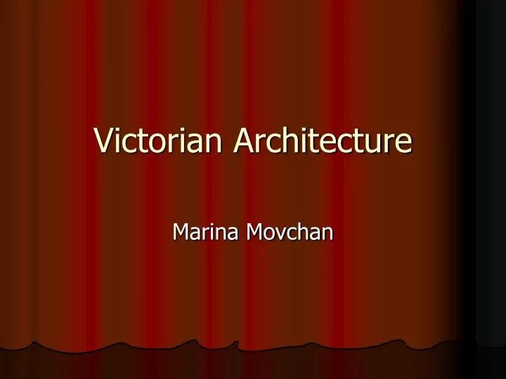 victorian architecture