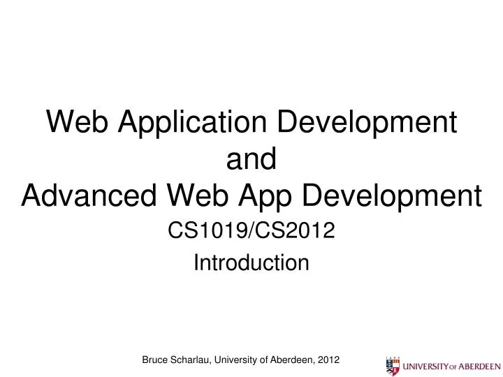 web application development and advanced web app development