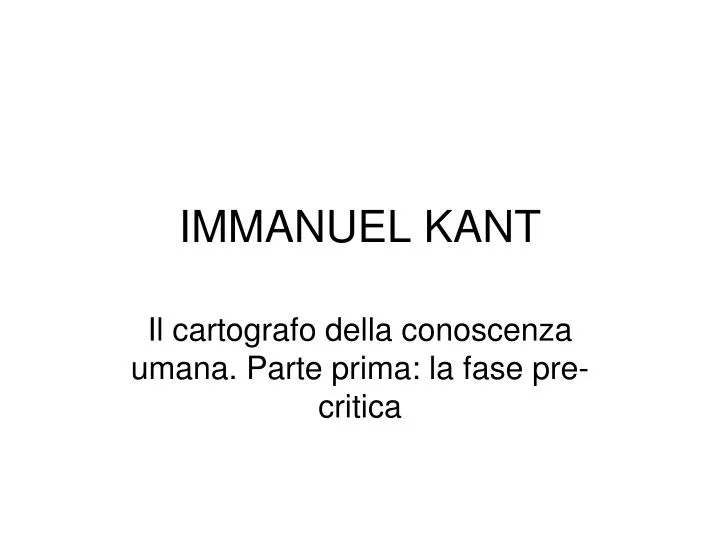 immanuel kant