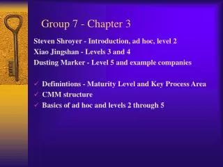 Group 7 - Chapter 3