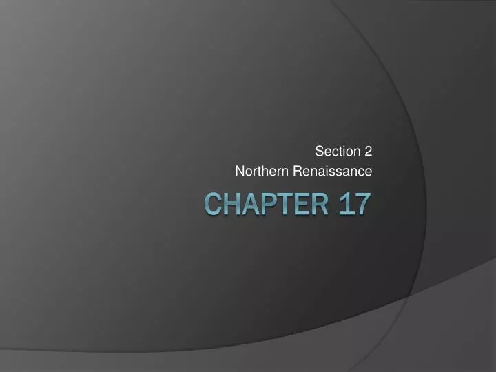 section 2 northern renaissance