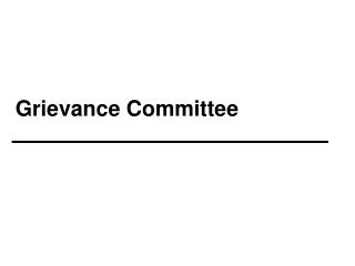 Grievance Committee