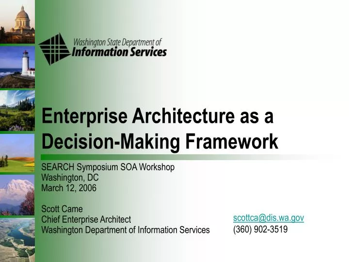 enterprise architecture as a decision making framework