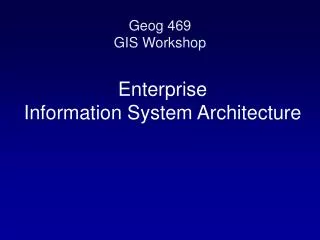 Enterprise Information System Architecture