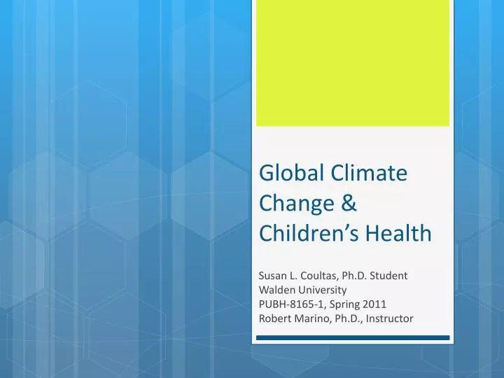 global climate change children s health