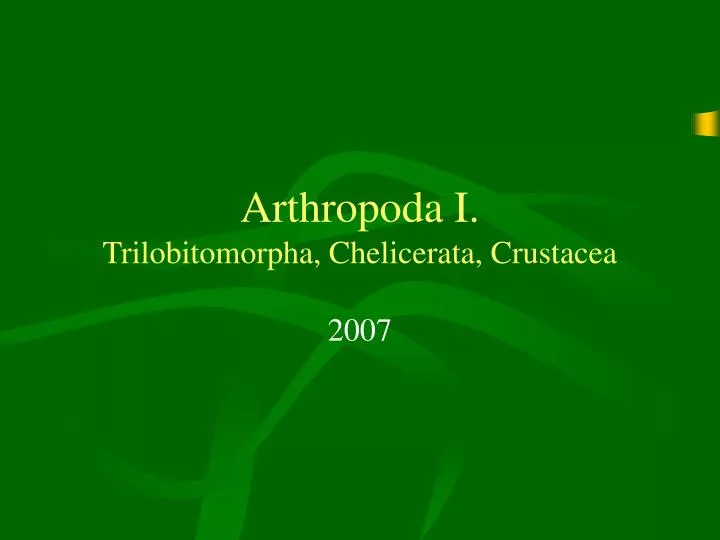 arthropoda i trilobitomorpha chelicerata crustacea