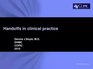 Handoffs in clinical practice