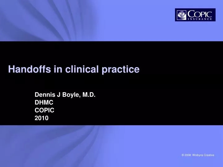 handoffs in clinical practice