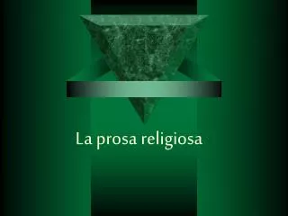la prosa religiosa