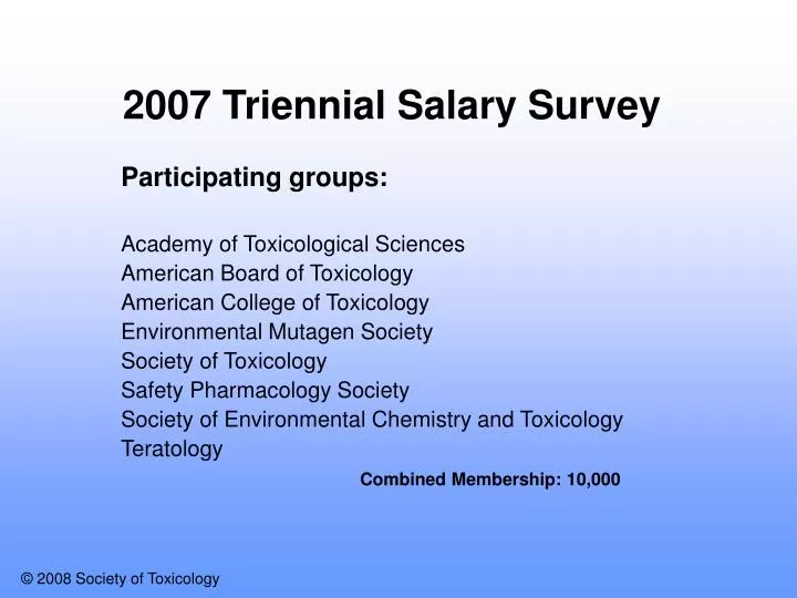 2007 triennial salary survey