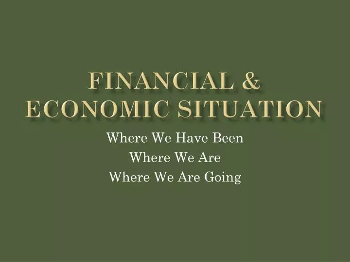 financial economic situation