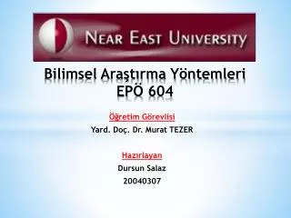 PPT - Bilimsel Araştırma Yöntemleri PowerPoint Presentation, Free ...