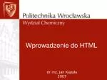 Wprowadzenie do HTML - slide 1