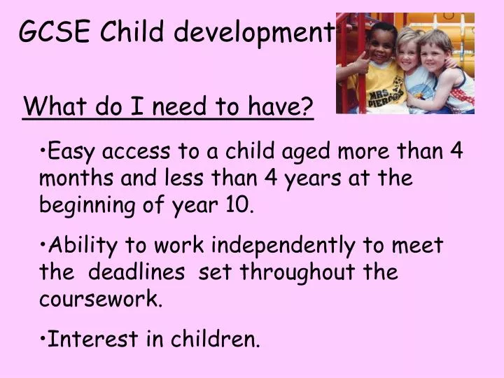 gcse child development